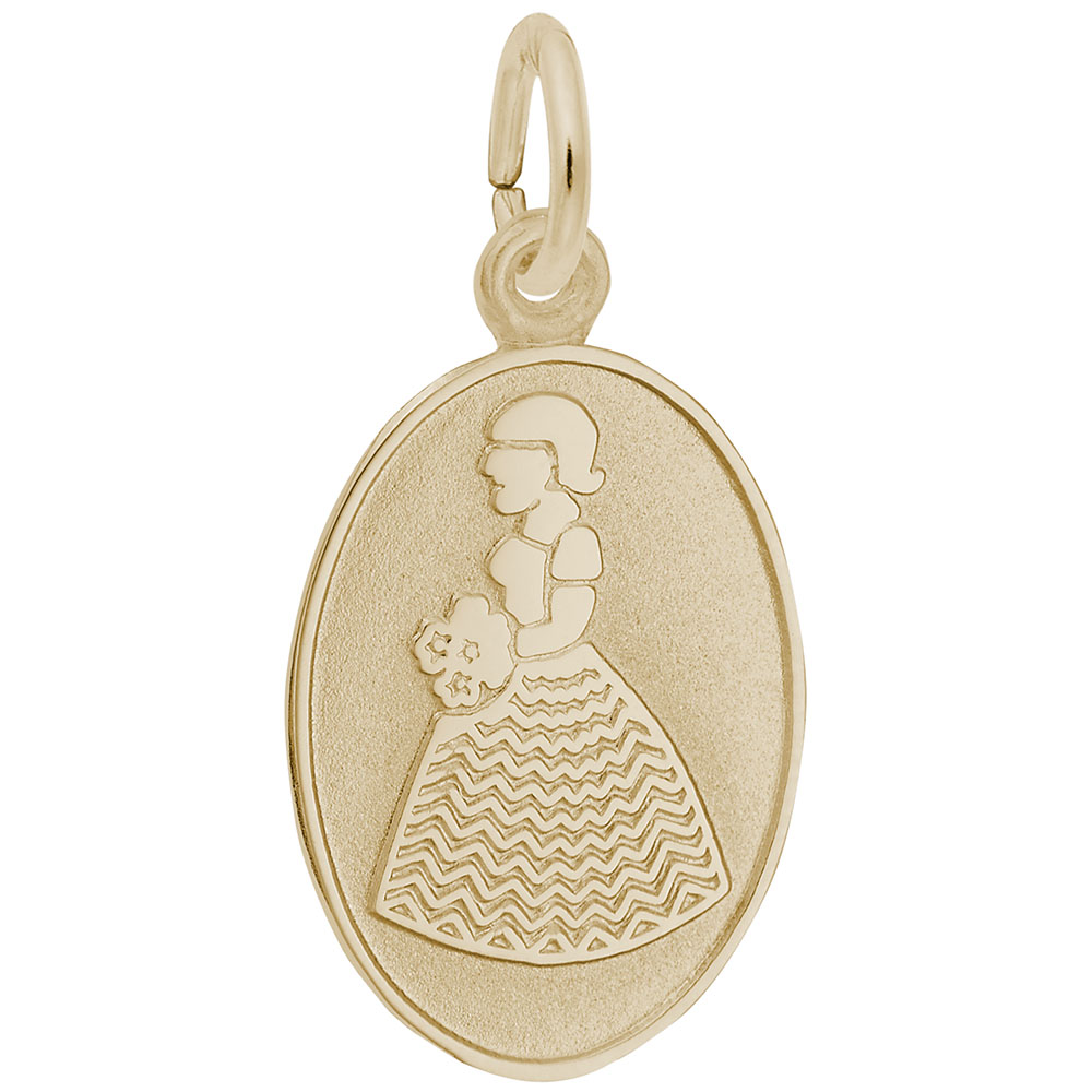 Bridesmaid Oval Disc Charm - Image 2